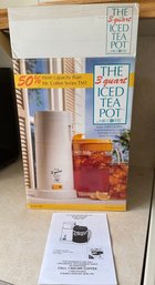 Mr. Coffee 3-quart Iced Tea Pot, Model TM3, In Its Original Packaging