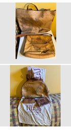 Alviero Martini Geo Classic Map Print Leather Handbag Set And One Old World Tote No Name