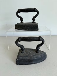 Pair Of Antique Cast Iron Sad Irons.