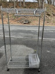 Rolling Clothes And Storage Rack