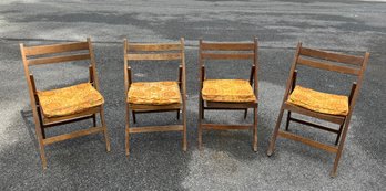 Foldable Wooden Chairs, Picture Shows 4 Chairs But Actually 5