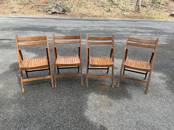 Foldable Wooden Chairs, No Cushions