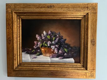 Lilacs Painting, Signed Richards 09