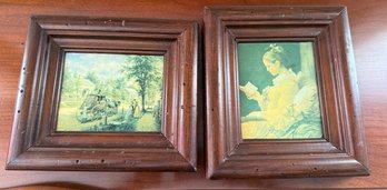 Young Girl Reading By Jean-Honor Fragonard, & Framed Print Of Edward Lamson Henry's 'Home Again' Scene