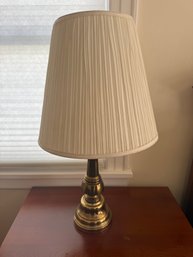 Traditional Pleated Shade Table Lamp With A Brass Base