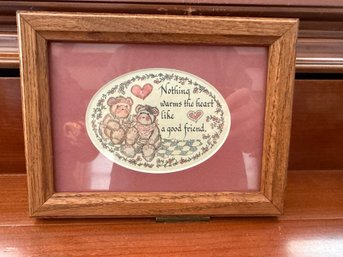 Framed Print By Lynn Norton Parker Featuring Teddy Bears And A Friendship Quote