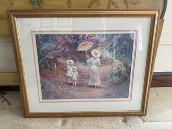 Plate-signed Impressionist Art Print By Richard Zolan Titled 'Path Home.'