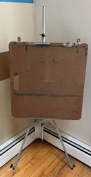 Metal Tripod Art Easel With A Composite Drawing Board.