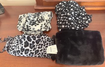 Black Grey Scarfs: J Crew