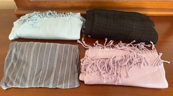 Pink, Black, Blue And Grey Scarf