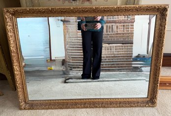 Large Decorative Mirror With Ornate Gold Frame