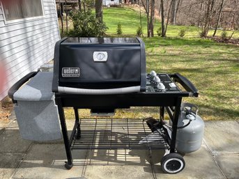 Weber Genesis Silver BBQ With Propane Tank And Cover