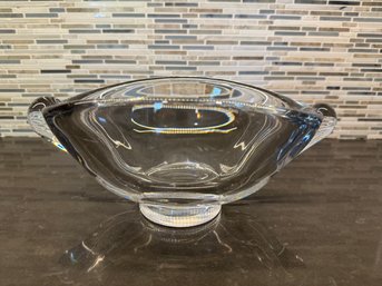 Signed Crystal Bowl: Kosta Boda Style