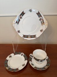 Bonnie Scotland Clan Maclean Tea Cup/saucer And Dessert Plate