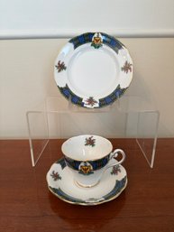 Bonnie Scotland Clan Macdonald Tea Cup/saucer, And Dessert Plate