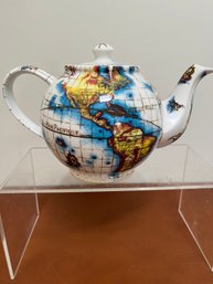 Paul Cardew 'Terrestrial Globe' Novelty Teapot With Map And Ship Decoration