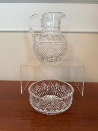 Royal Scot Crystal Pitcher And Candy Dish