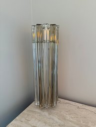 Italian Contemporary Chrome, Crystal And Murano Glass Light