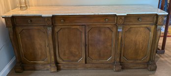 Marble Top Slim Credenza