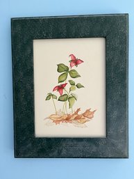 Trillium # 6 Woodland Series Acrylic On Canvas By Jo-anne Irwin