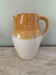 2 Tone Pottery Earthenware Vase Signed