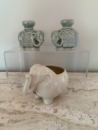 Caledon Elephant Candle Holders And Elephant Sponge Holder