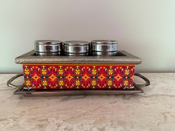 Modern India Decorative Spice Container Set.