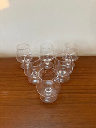 Clear Glass Brandy Snifter Glasses.