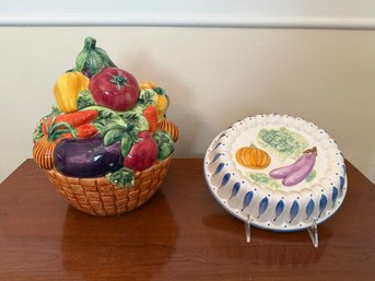 Vegetable Basket Cookie Jar And Vegetable Design Mold