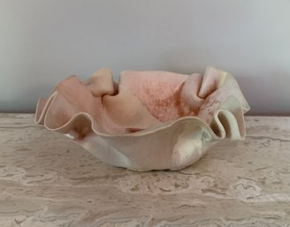 Contemporary Ceramic Handkerchief Bowl.