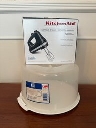 Cake Dome And Kitchen Aid Electric Mixer