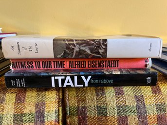 3 Coffee Table Books  On Italy, The Louvre And Witness To Our Time