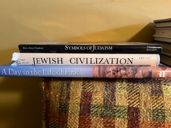 3 Coffee Table Books  Day On The Life Of Israel, Jewish Civilization And Symbols Of Judaism
