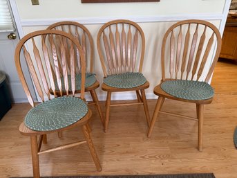 4-Oak Spindle Chairs
