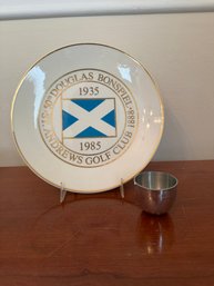 Commemorative Ceramic Plate Celebrating The 50th Douglas Bonspiel (19351985) Held At The Saint Andrew's Golf