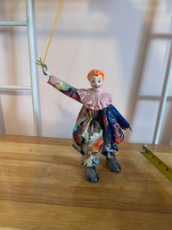 Vintage Handcrafted Mexican Paper Mache Clown Figure.