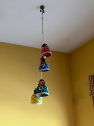 Hand-painted Ceramic Folk Art Decorative Hanging Bells