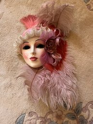 Ceramic And Feather Mask