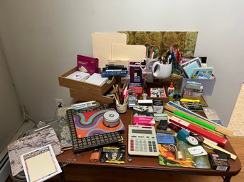 Huge Office Lot: Desk Blotter, Clip Board, Portfolios, Mouse Pad, Rulers, Stationery, Envelopes, Light, & More