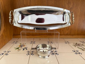 Scottish Piper Pewter And Kromey Tray