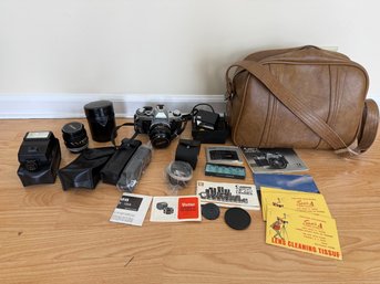 Canon AE-1, Lens, American Tourist Carrier Bag And More