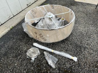 Livex Lighting Round Fabric Chandelier New In Box