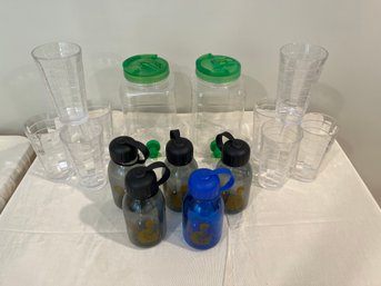 Plastic Bottle, Cups And Drink Dispensers