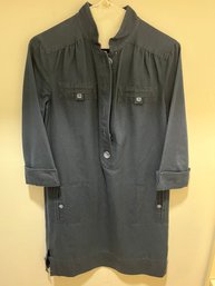 Magaschoni Navy Blue Dress, Size 6, Cotton Dress