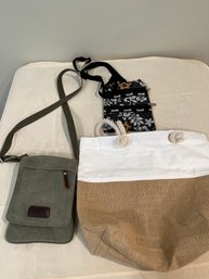 Beach Bag And 2 Travel Bags