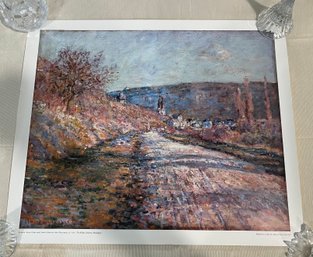 Print Of Claude Monet's 'Road To Vtheuil' Poster