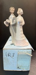 Lladro Porcelain Figurine Of A Bride And Groom, Model 4808