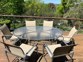 Brown Jordon Outdoor Table And 6 Chairs
