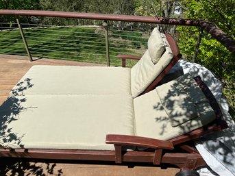 Restoration Hardware Double Wide Chaise Lounge With Double Wide Cushion, Pillows And Full Cover