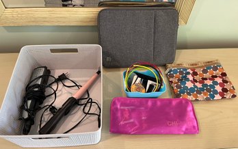 Hair Curler, Straightener, Bag, Sports Sac, Headbands, Bobby-pins, Caison IPad Case